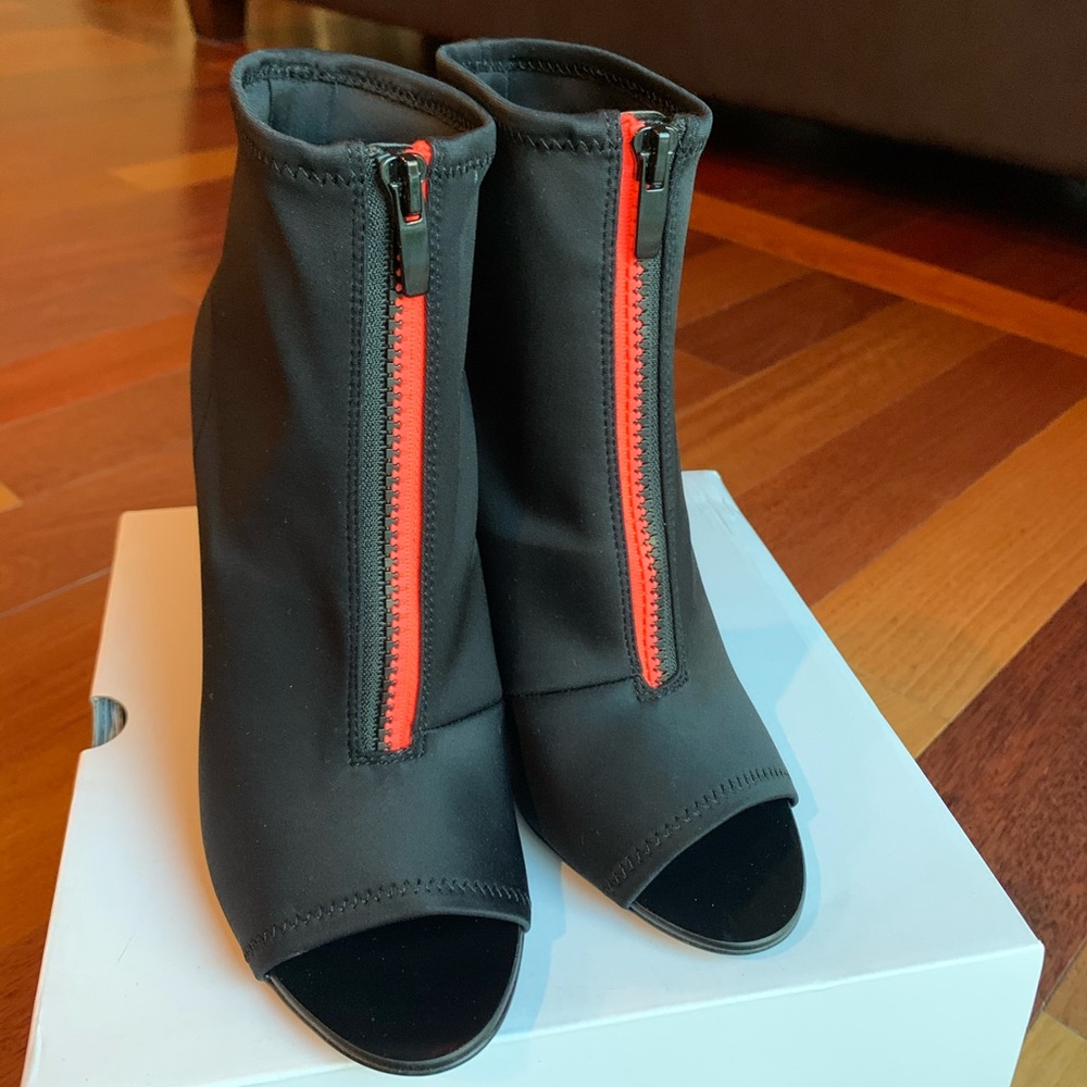 Aldo, open-toe, fabric booties! Brand-New!